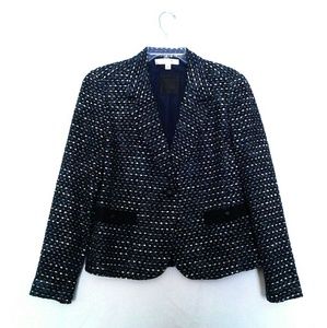 Liz Claiborne Jackets & Coats - Blue Tweed Jacket Liz Claiborne size 14 Liz Claiborne Jackets & Coats - Blue Tweed Jacket Liz Claiborne size 14
